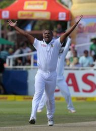 South Africa's Vernon Philander, pictured at Newlands on January 3, 2013, was named man of the match
